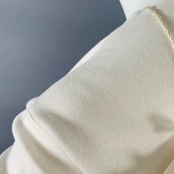 BRUNELLO CUCINELLI Size M Cream Cotton Blend Short Sleeve Peplum Casual Top - Picture 6 of 10